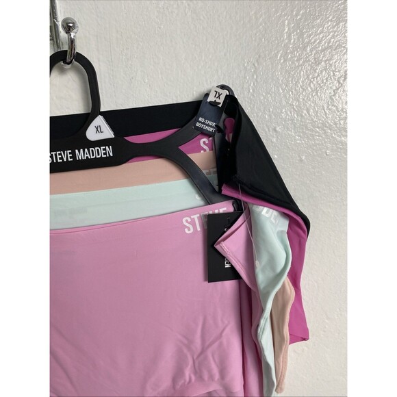 Steve Madden Womens Underwear No Show Boyshort Size XL 5 Pack Pink Mint Black - Picture 3 of 9